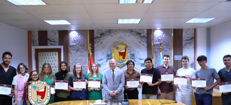 تدريب أكاديمي وسياحة تعليمية للطلاب الدوليين بجامعة سوهاج …في إطار برنامج التبادل الطلابي